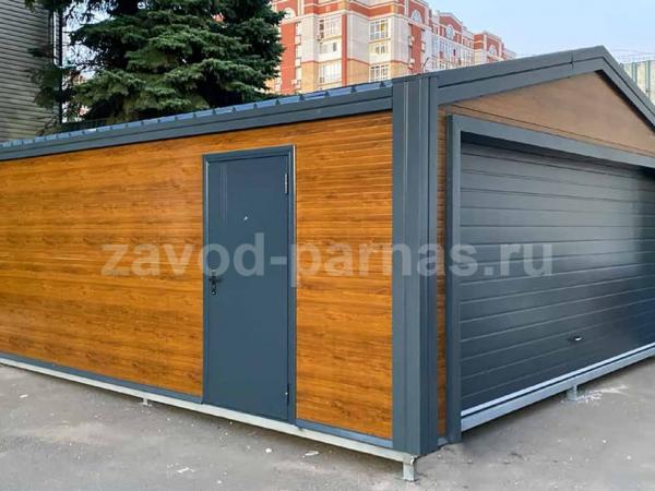 Гараж из сэндвич-панелей с подъемными воротами